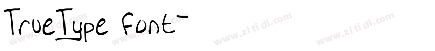 TrueType font字体转换